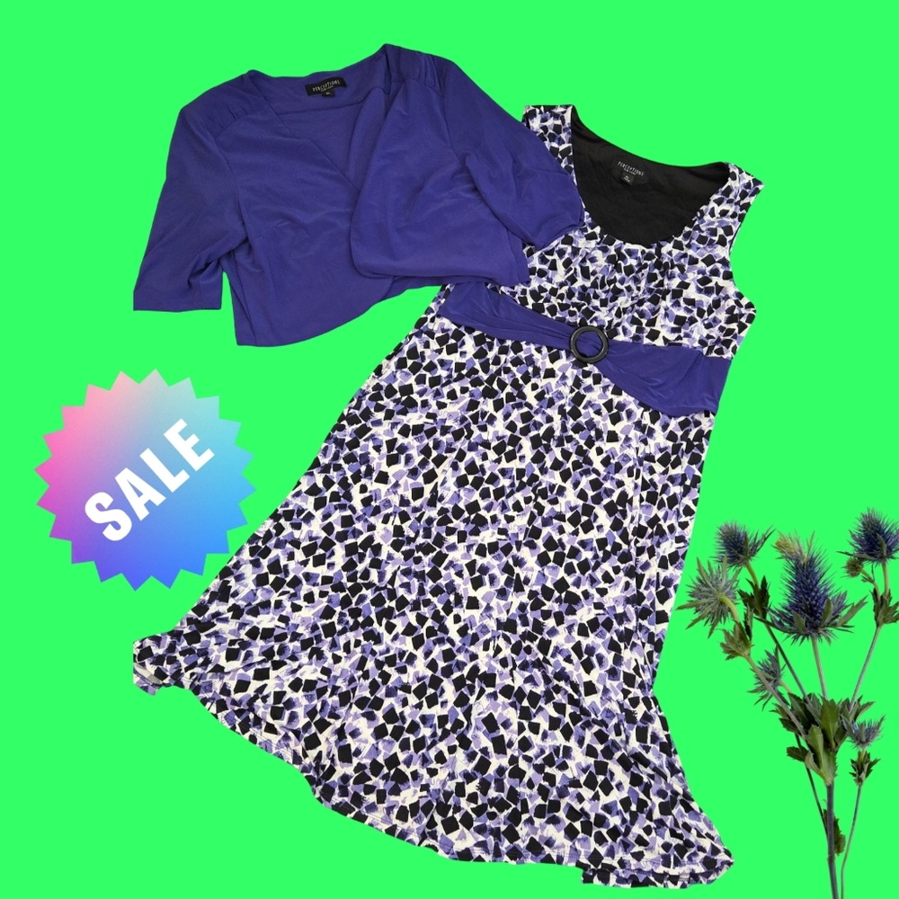 *0784 Perceptions 2pc formal dress set women XL special occasions